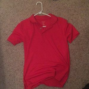 Kids red button up polo xxl